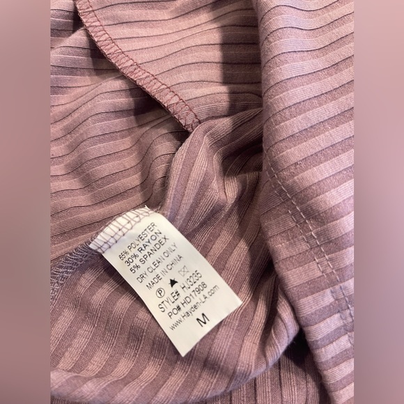 HAYDEN Los Angeles Womens Short Sleeve Textured Rib Knit Tunic Dress Size M - Picture 7 of 7